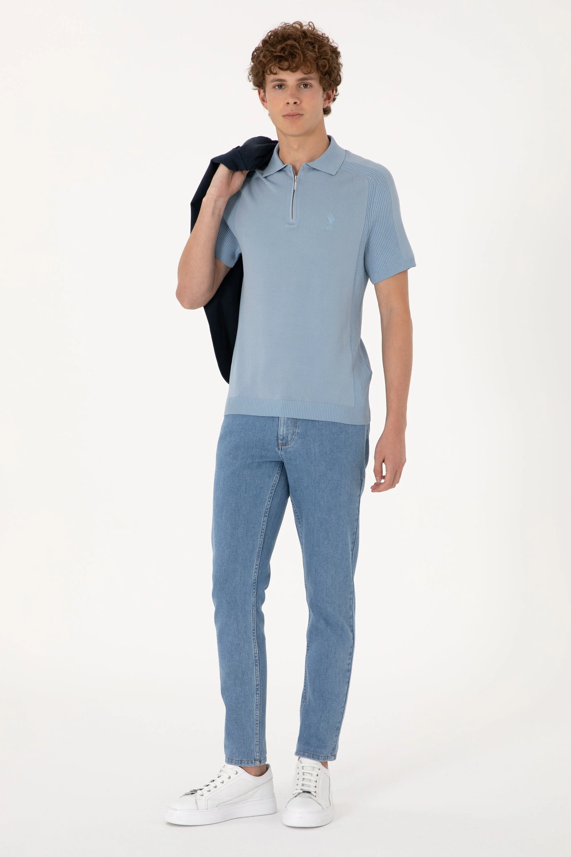 KNITTED JUMPER HELIN-K BLUE - Image 5