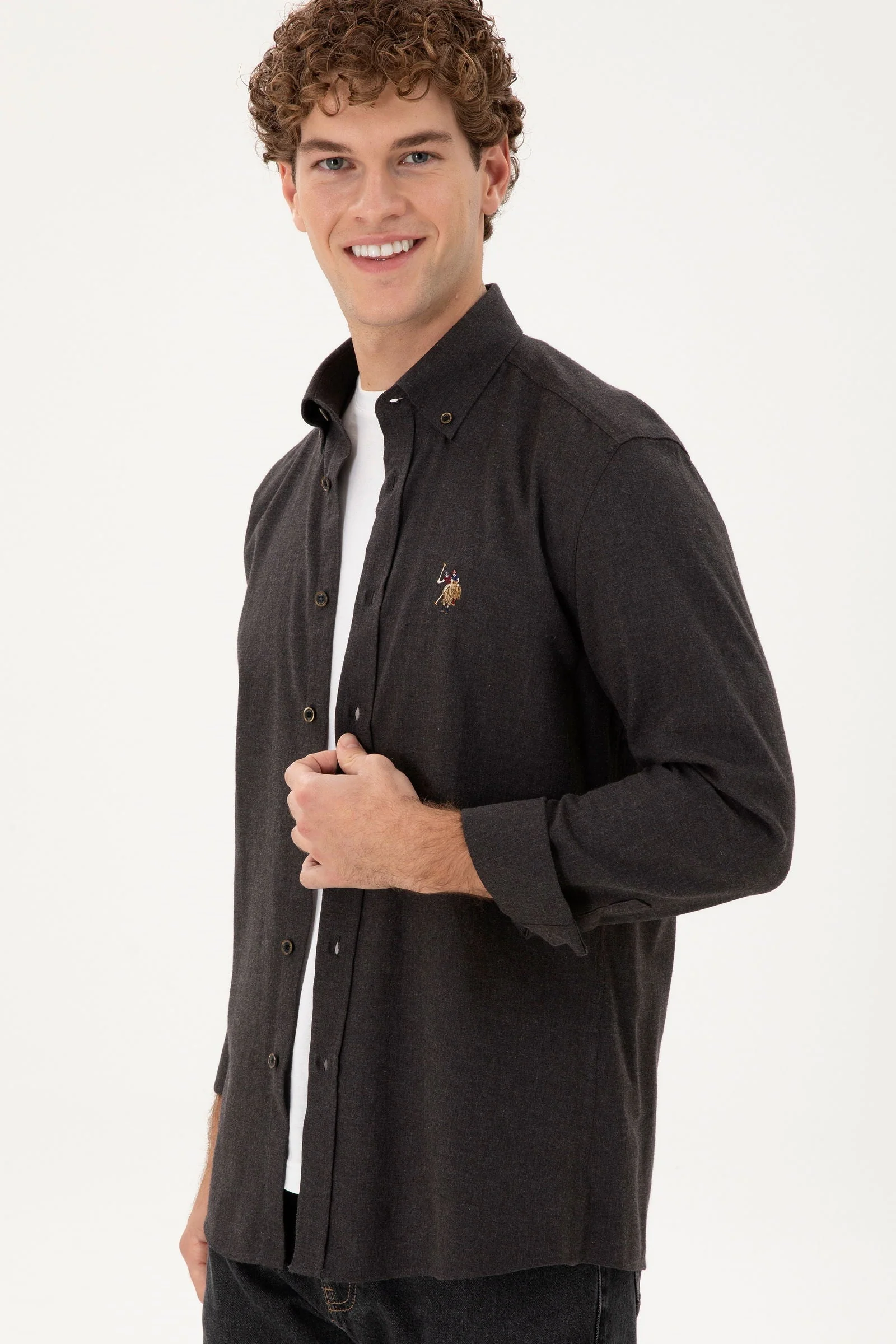AKIS WOVEN SHIRT NOIR - Image 3
