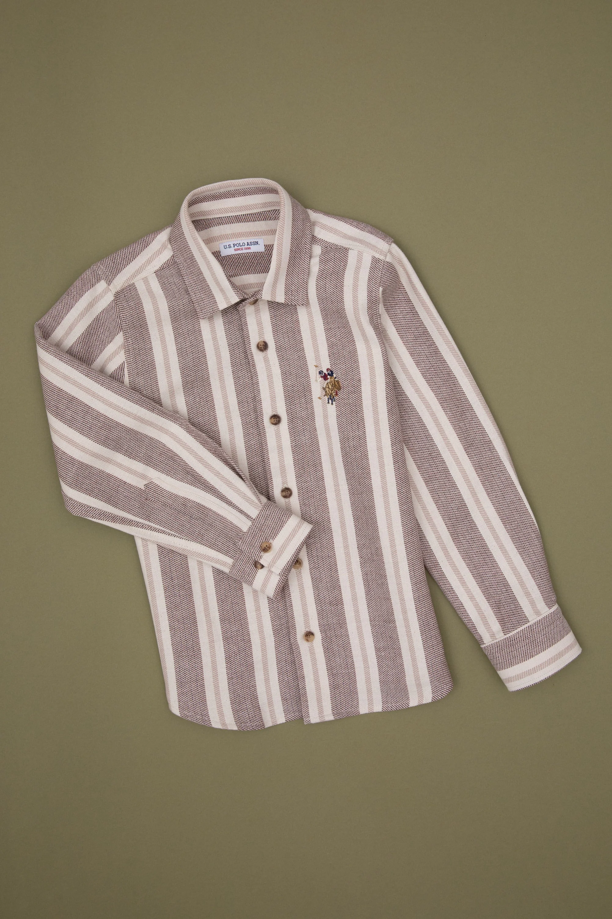 CHEMISE A MANCHES LONGUES BISCUIT POUR GARCON - Image 2