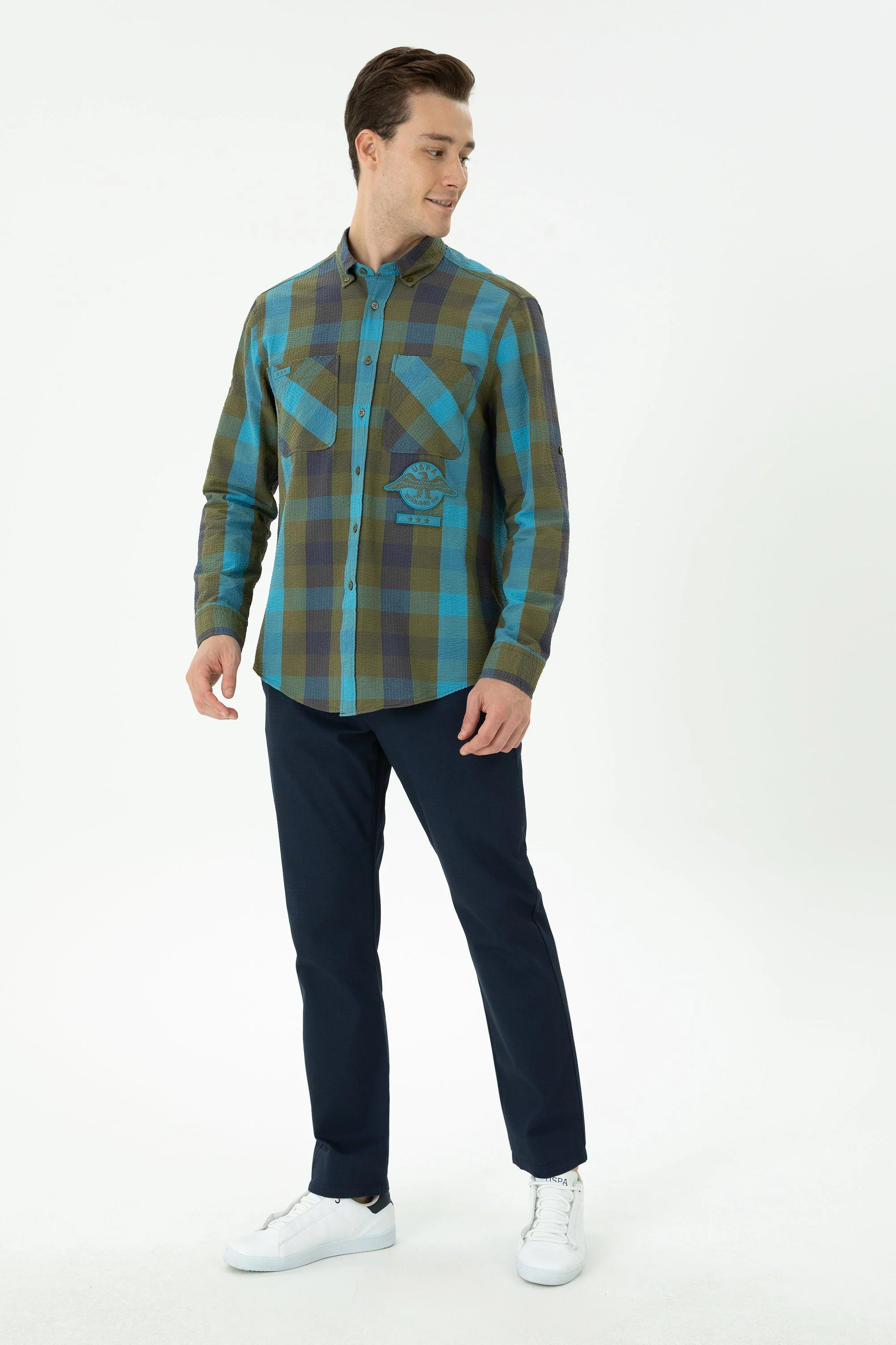 CHINOS KENZI-REG BLUE MARINE - Image 3