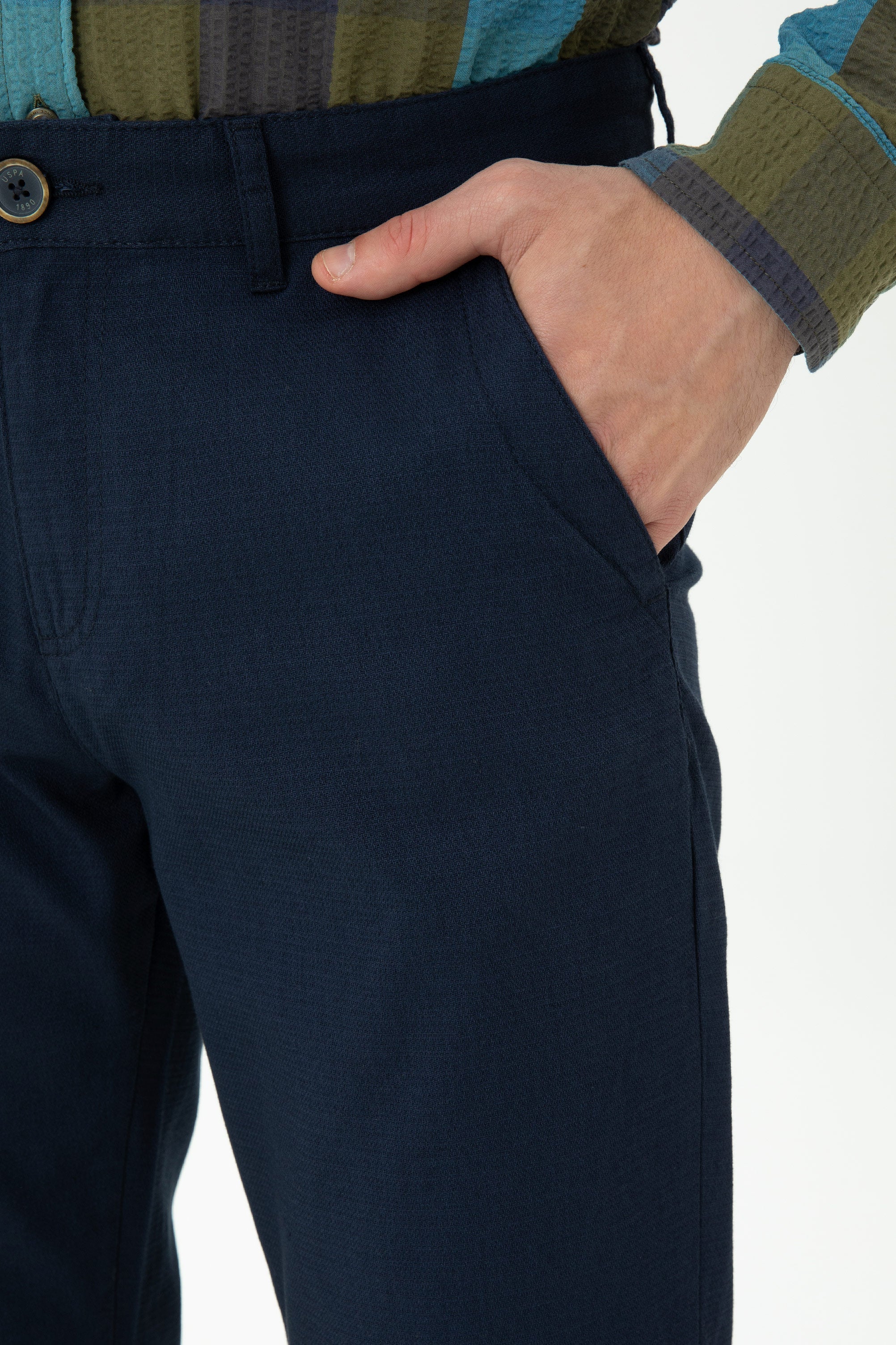 CHINOS KENZI-REG BLUE MARINE - Image 6