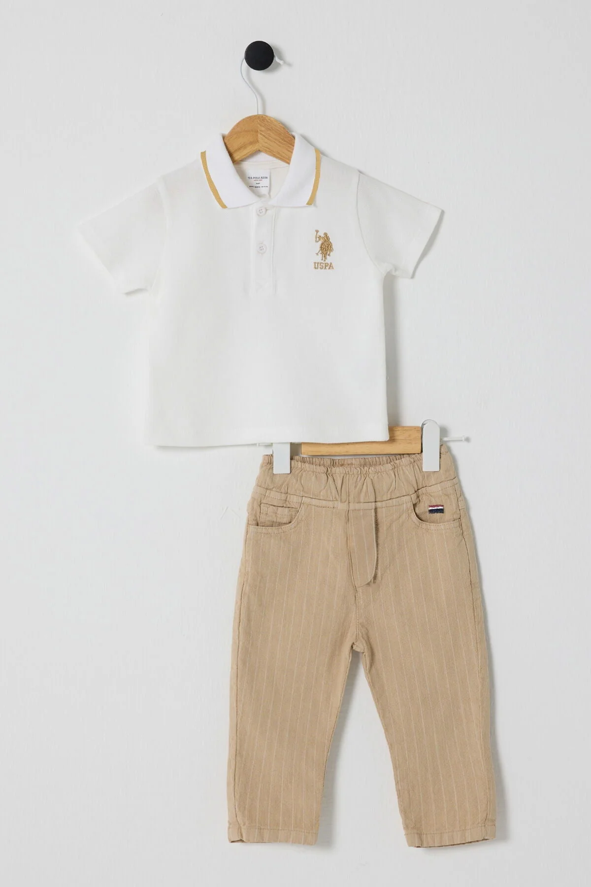 ENSEMBLE 2 PIECES BOY WHITE-BEIGE