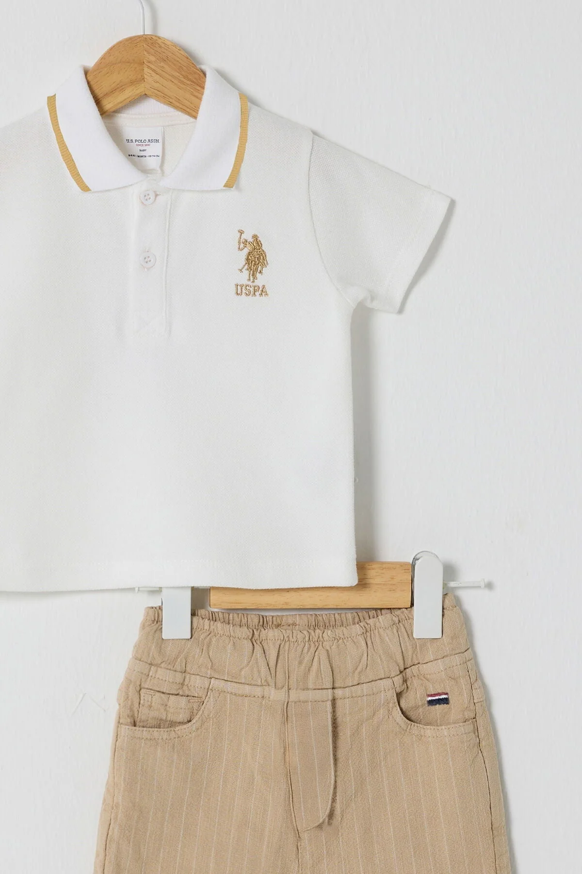 ENSEMBLE 2 PIECES BOY WHITE-BEIGE - Image 2