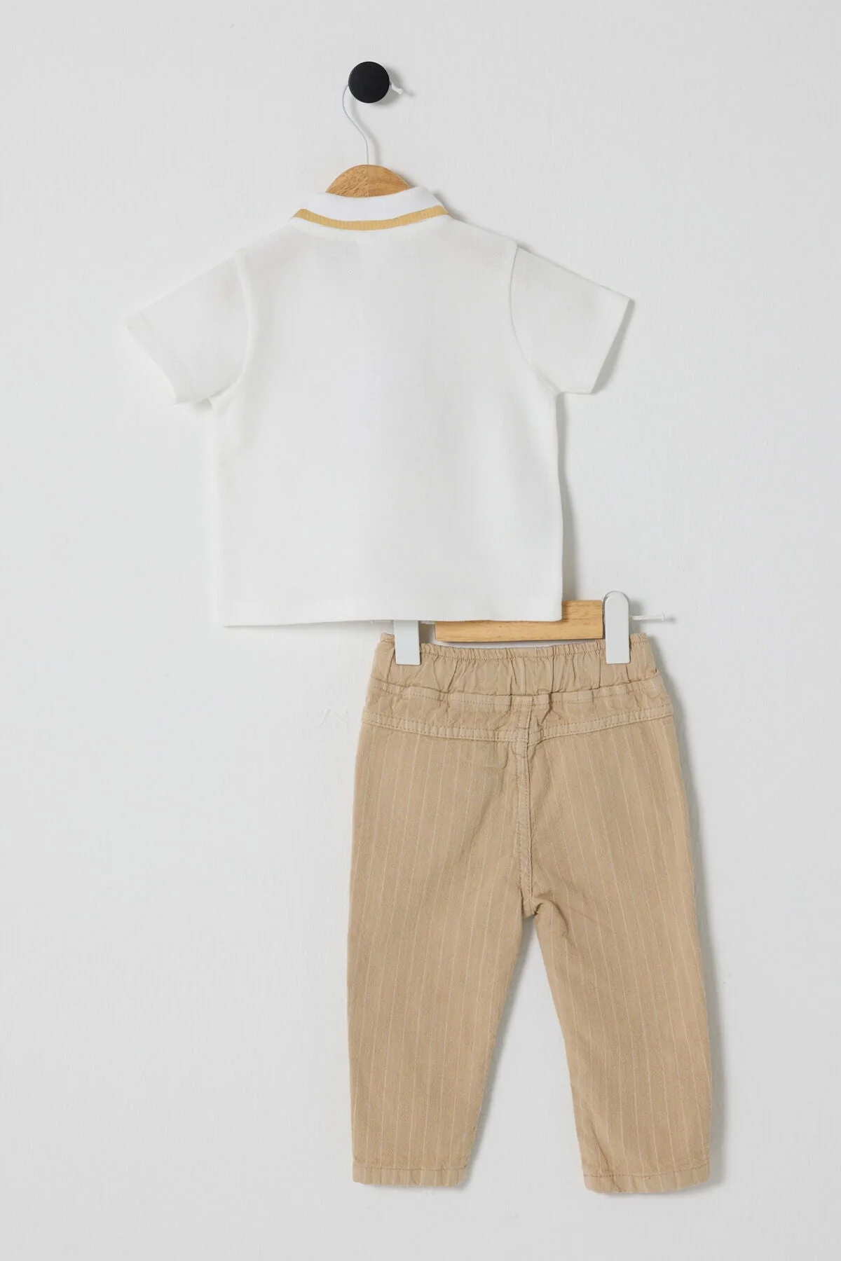 ENSEMBLE 2 PIECES BOY WHITE-BEIGE - Image 3