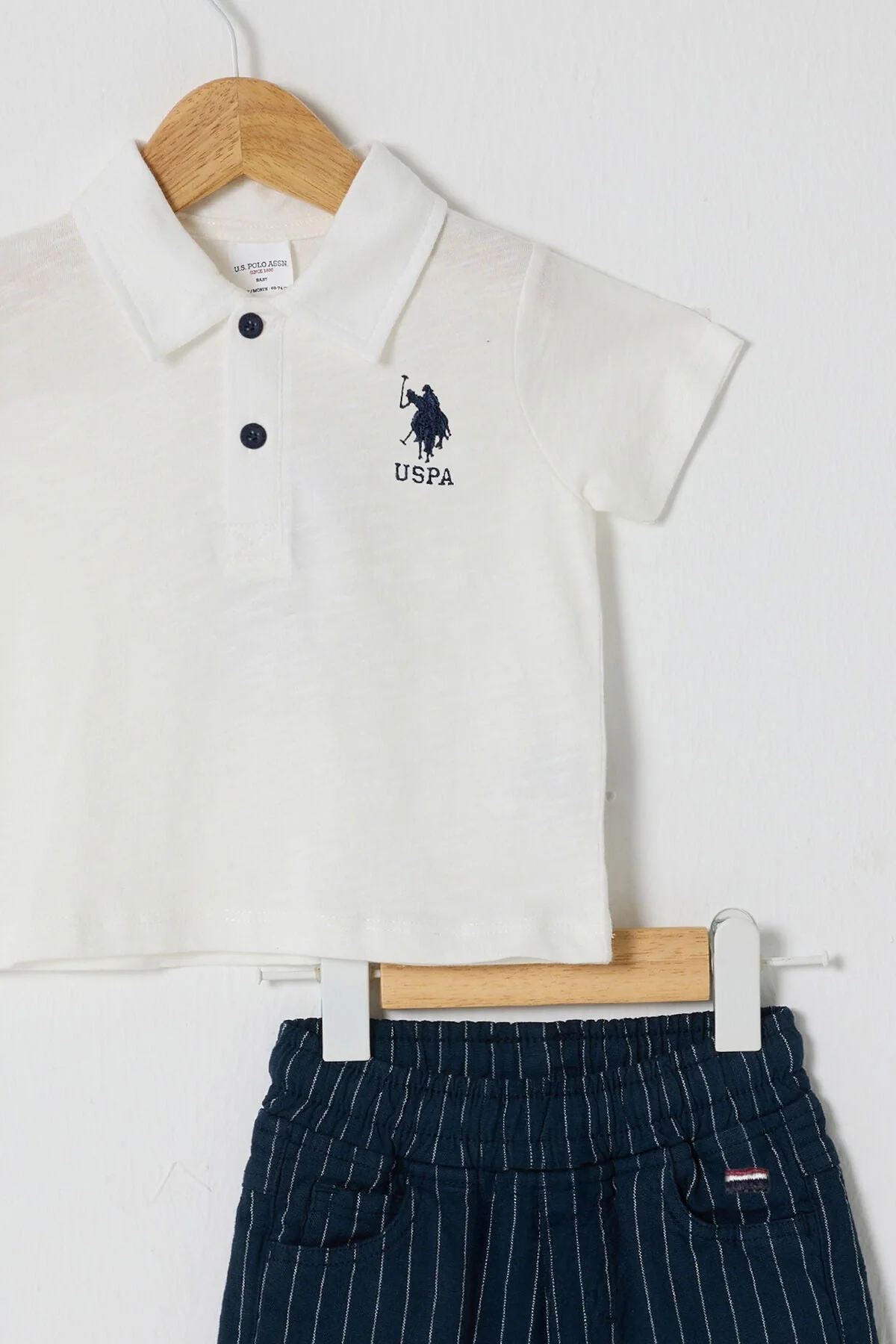 ENSEMBLE 2 PIECES BOY WHITE-BLUE - Image 2