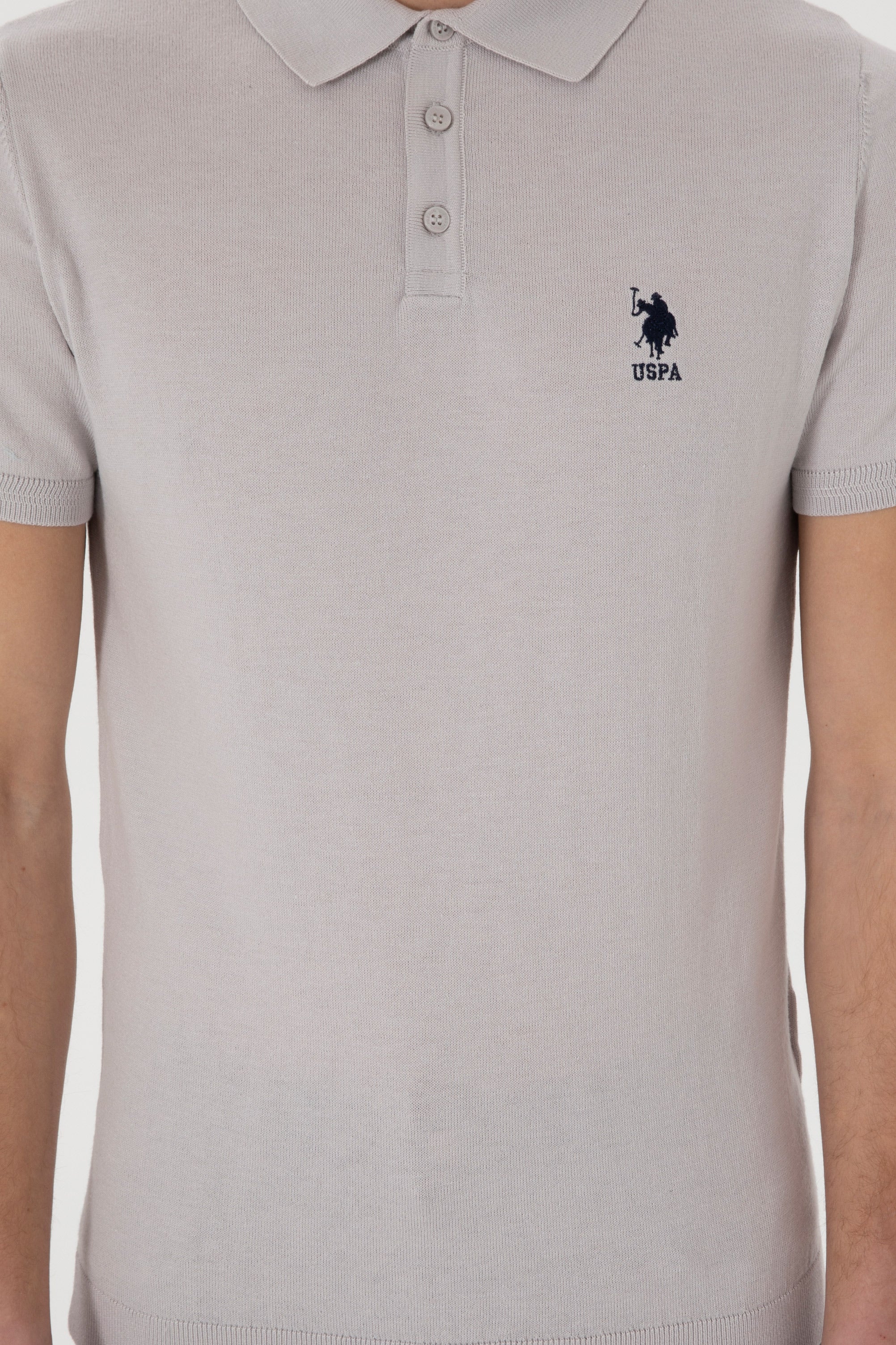 KNITTED T-SHIRT RAHAL LIGHT GREY - Image 6