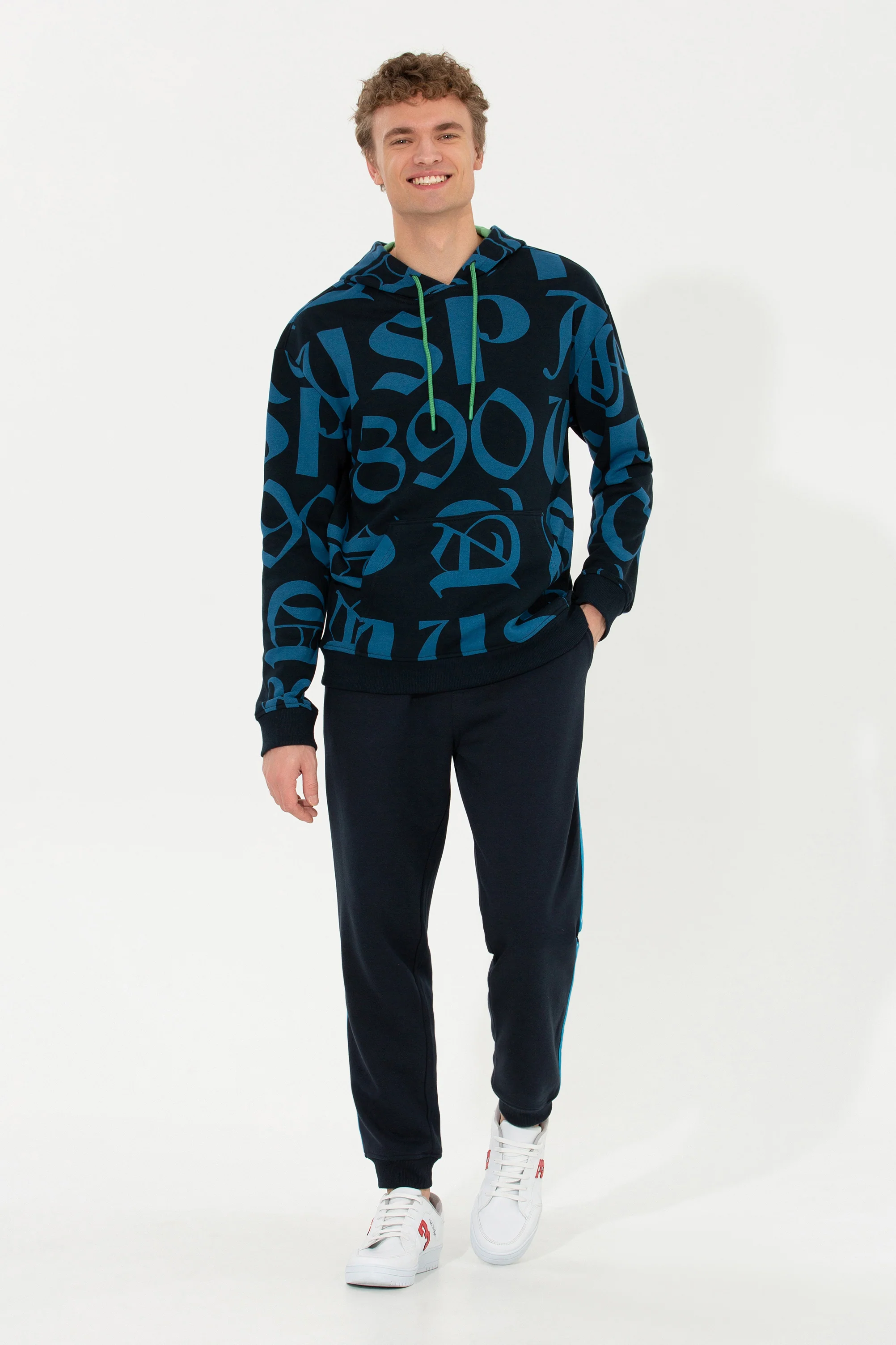 SWEAT BLEU A CAPUCHE - Image 5
