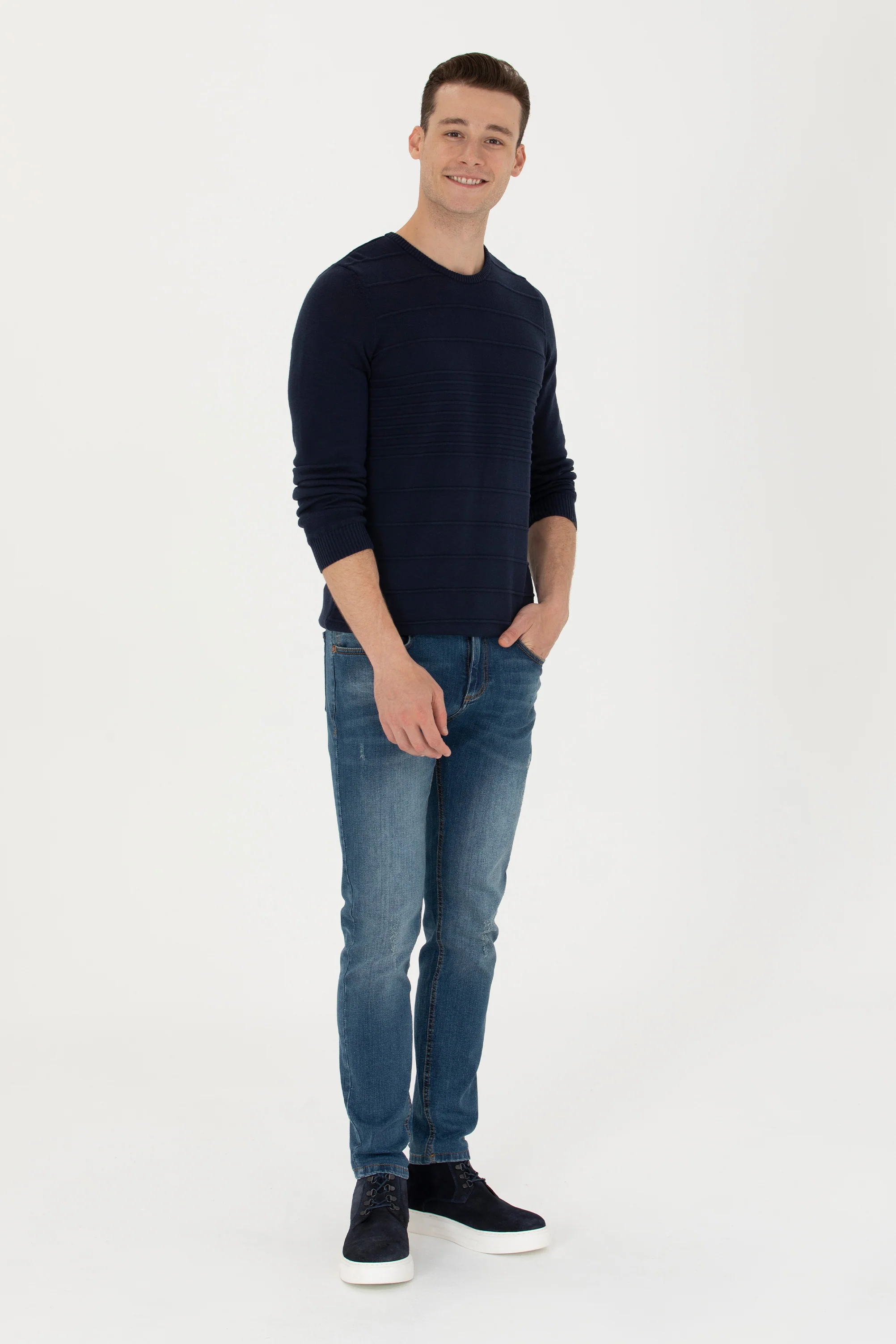 PULL PORTER BLEU MARINE - Image 5