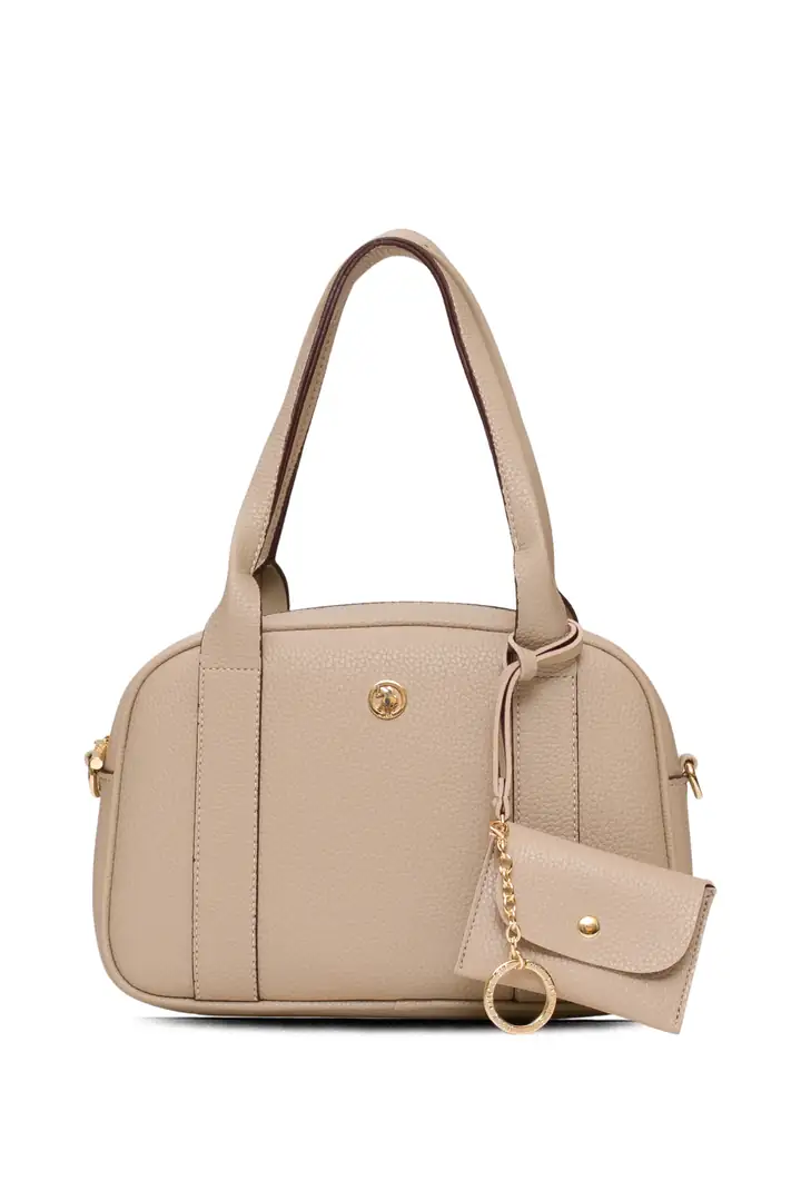 WOMEN'S BAG US25542 BEIGE-BORDEAUX