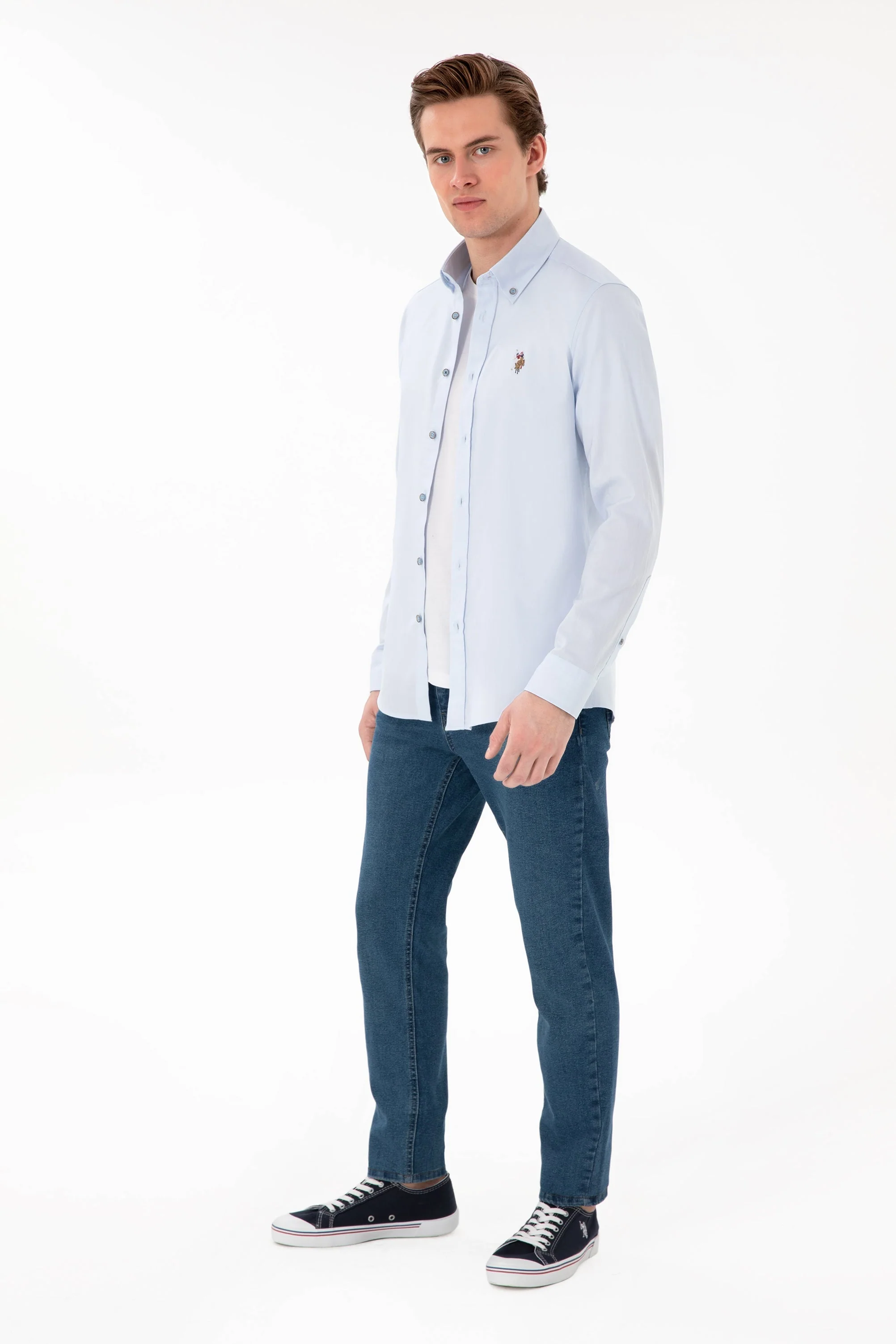 WOVEN SHIRT CEDCOLOR LIGHT BLUE - Image 4
