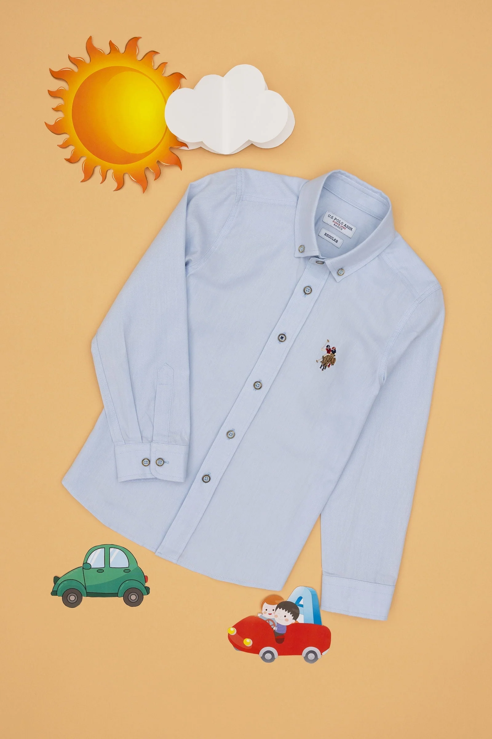 WOVEN SHIRT CEDCOLORKIDS LIGHT BLUE - Image 3